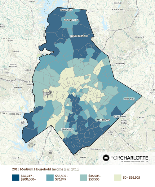 Charlotte income maps